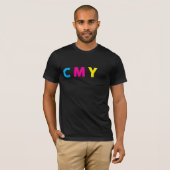 CMYK-Shirt - Funny Black text T-shirt (Voorkant volledig)