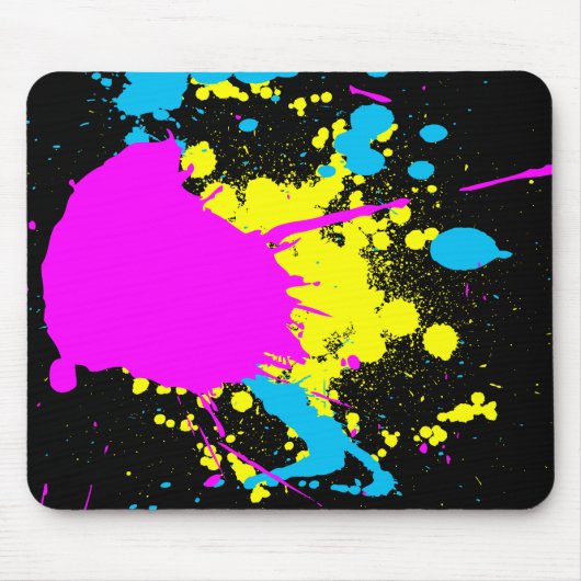CMYK Splash Muismat (Voorkant)