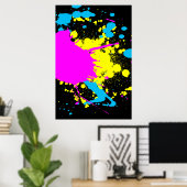 CMYK Splash Poster (Thuiskantoor)