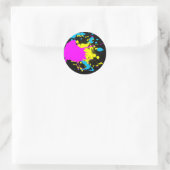 CMYK Splash Ronde Sticker (Tas)