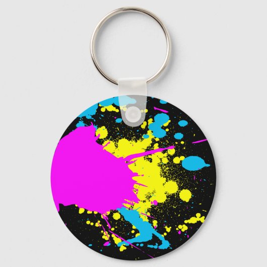 CMYK Splash Sleutelhanger (Voorkant)