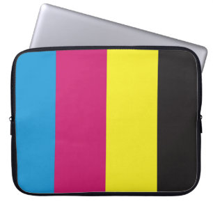 cmyk strepen achtergrond patroon grafische kleur c laptop sleeve
