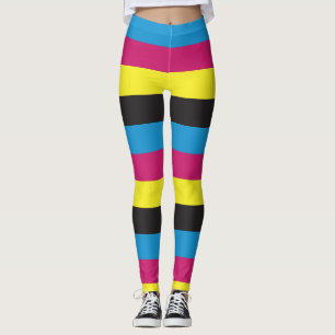 cmyk strepen achtergrond patroon grafische kleur c leggings