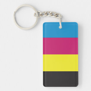 cmyk strepen achtergrond patroon grafische kleur c sleutelhanger