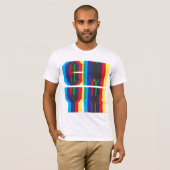 CMYK-t-shirt T-shirt (Voorkant volledig)