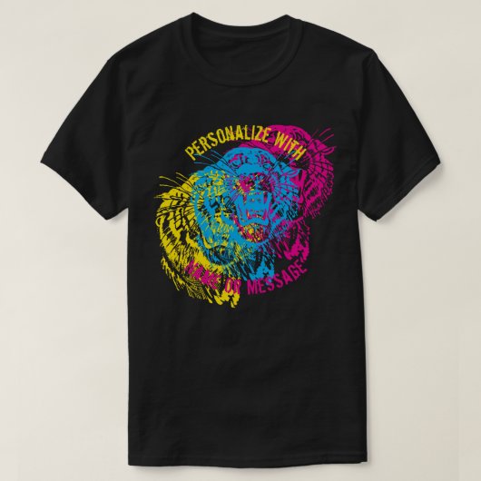 CMYK Tiger Retro T-shirt (Design voorkant)