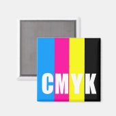CMYK - vierkante magneet (Voorkant / Achterkant)