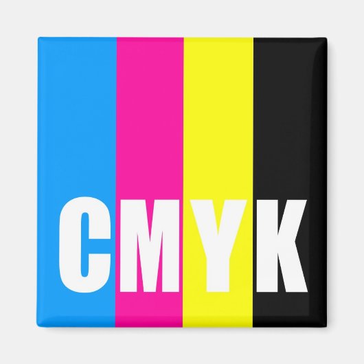 CMYK - vierkante magneet (Voorkant)
