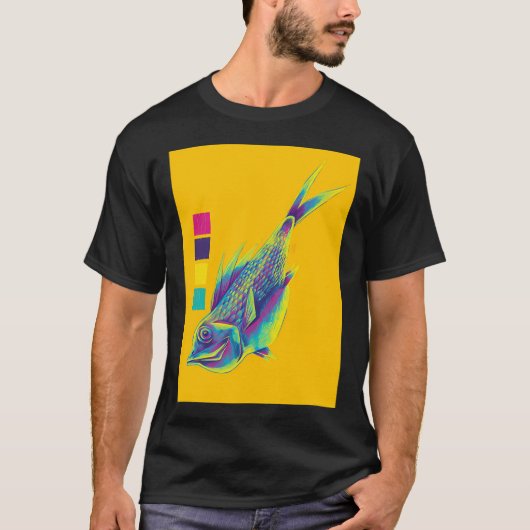 CMYK vis T-shirt (Voorkant)