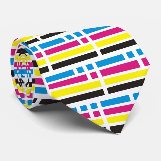 CMYK-vlag Stropdas (Opgerold)