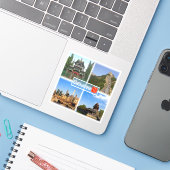 CN Beijing - Niujie Mosque - Great Wall Badalling  Sticker (Laptop met iPhone)