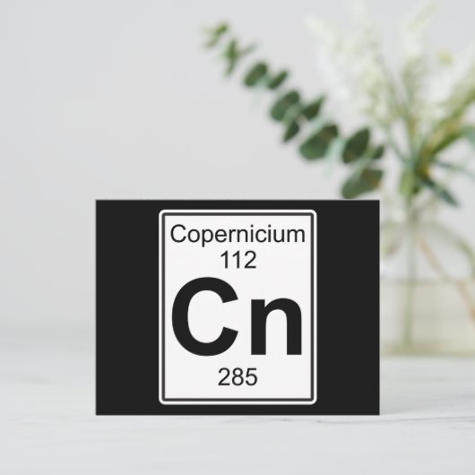 Cn - Copernicium Briefkaart (Staand voorkant)