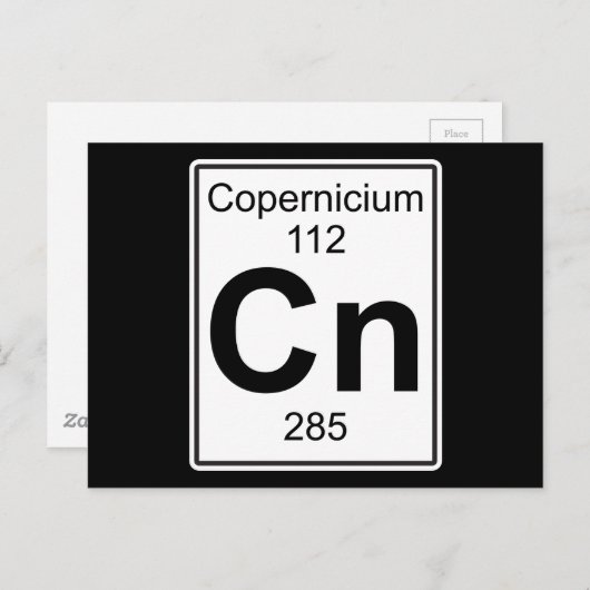 Cn - Copernicium Briefkaart (Voorkant / Achterkant)