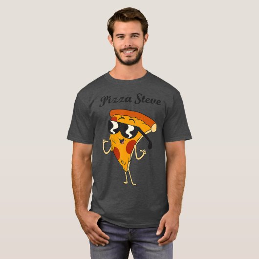 CN oom Grandpa Pizza Steve Cool T-shirt (Voorkant volledig)