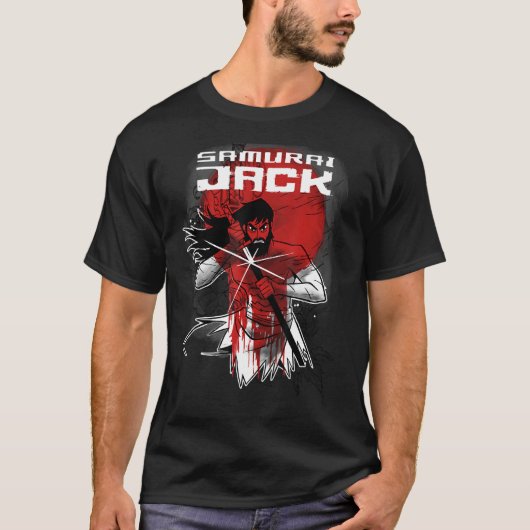 CN Samurai Jack Rode Zwaard Zwaard Portret T-shirt (Voorkant)