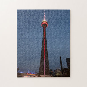 CN Tower bij nacht - Toronto, Canada Legpuzzel