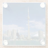 CN Tower en Skydome in Toronto, Ontario Glazen Onderzetter (Achterkant)