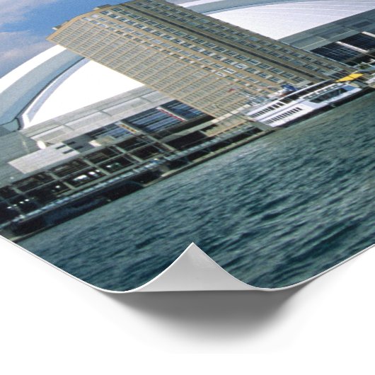 CN Tower en Skydome in Toronto, Ontario, Poster (Hoek)