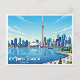 CN Tower en Waterfront Toronto Canada Briefkaart