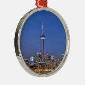 CN Tower in Toronto 's nachts Metalen Ornament (Rechts)