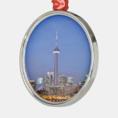 CN Tower in Toronto 's nachts Metalen Ornament (Links)