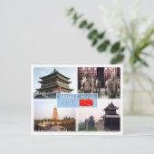 CN Xi An - Bell Tower - Terracotta leger in Shaanx Briefkaart (Staand voorkant)