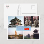 CN Xi An - Bell Tower - Terracotta leger in Shaanx Briefkaart (Voorkant / Achterkant)