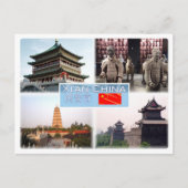 CN Xi An - Bell Tower - Terracotta leger in Shaanx Briefkaart (Voorkant)