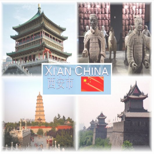 CN Xi An - Bell Tower - Terracotta leger in Shaanx Sticker (Voorkant)
