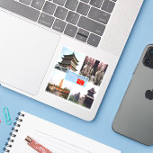 CN Xi An - Bell Tower - Terracotta leger in Shaanx Sticker (Laptop met iPhone)