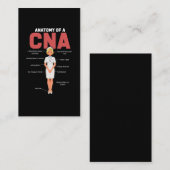 CNA anatomieurse Certified Nursing Assistant Visitekaartje (Voorkant / Achterkant)