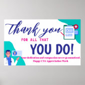 CNA Appreciation Week Banner Bedankt Gecertificeer Poster (Voorkant)