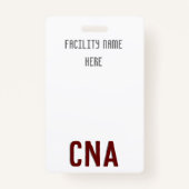 CNA Badge Hanger,  (Voorkant)