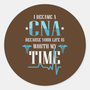 CNA Beauful Apparel Registered Nurse Ronde Sticker