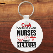 CNA becauseven nurses need heroes distressed Sleutelhanger (Voorkant)
