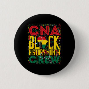 Cna Black History Month-team Lpn-verpleegster Mela Ronde Button 5,7 Cm