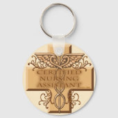 CNA Caduceus custom name Keychain (Voorkant)