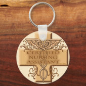 CNA Caduceus custom name Keychain (Voorkant)