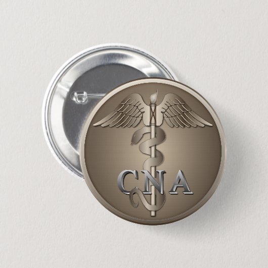 CNA Caduceus Ronde Button 5,7 Cm (Voorkant /achterkant)