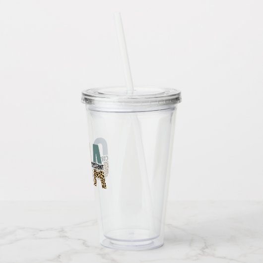 CNA Certified Nursing Assistant Cheetah Print Acryl Drinkbeker (Links)
