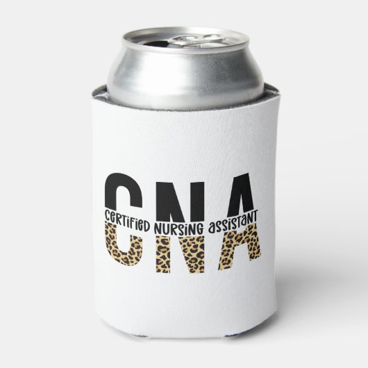 CNA Certified Nursing Assistant Cheetah Print Blikjeskoeler (Blikje Voorkant)