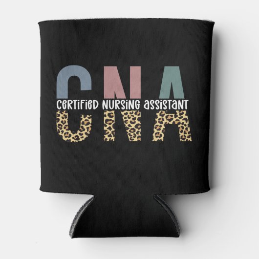 CNA Certified Nursing Assistant Cheetah Print Blikjeskoeler (Voorkant)