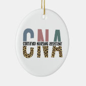 CNA Certified Nursing Assistant Cheetah Print Keramisch Ornament (Rechts)