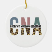 CNA Certified Nursing Assistant Cheetah Print Keramisch Ornament (Voorkant)