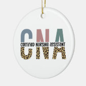 CNA Certified Nursing Assistant Cheetah Print Keramisch Ornament (Links)