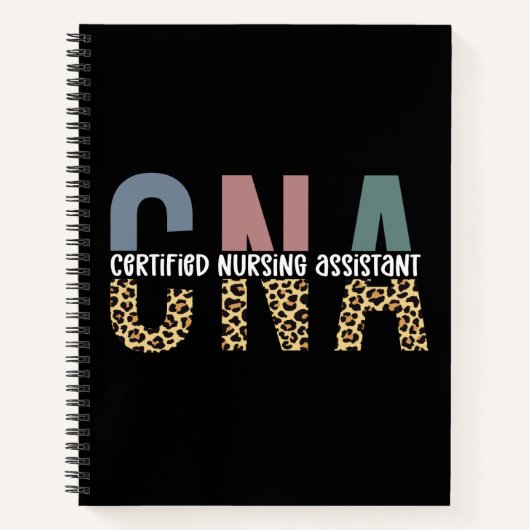 CNA Certified Nursing Assistant Cheetah Print Notitieboek (Voorkant)