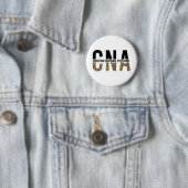 CNA Certified Nursing Assistant Cheetah Print Ronde Button 5,7 Cm (In situ)