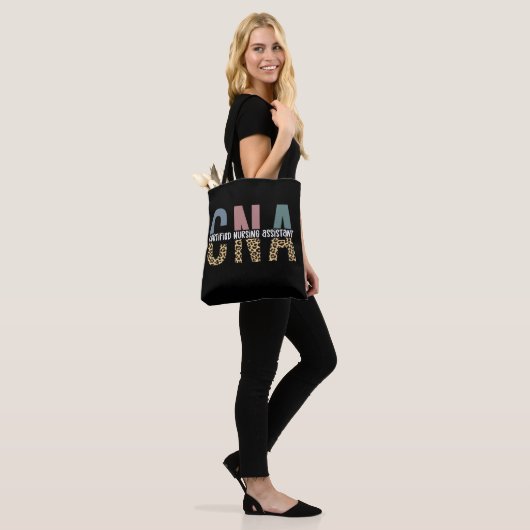 CNA Certified Nursing Assistant Cheetah Print Tote Bag (Op model)