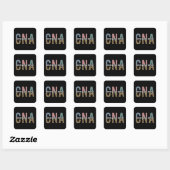 CNA Certified Nursing Assistant Cheetah Print Vierkante Sticker (Vel)