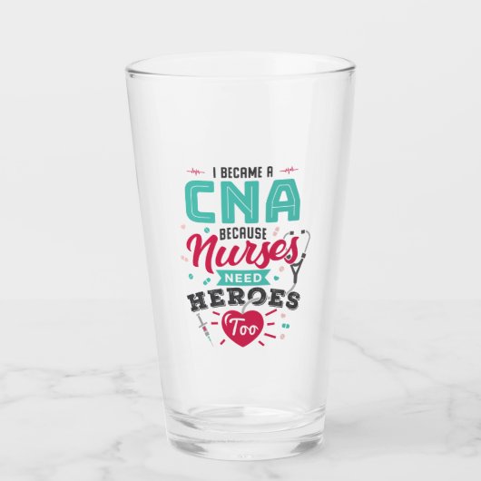 CNA Certified Nursing Assistant Heroes Glas (Voorkant)